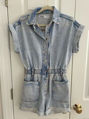 Zara denim romper